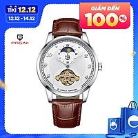 Đồng Hồ Cơ Nam PAGINI PA3399 Cao Cấp Automatic Dây Da - Chống Nước 3ATM – Thiết Kế Lịch Mặt Trăng Mặt Trời Độc Đáo