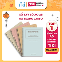 Sổ tay ghi chép A5 gáy xoắn 60 trang Deli - Kẻ ngang - Màu ngẫu nhiên - LA560-01