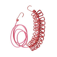 Nylon Rope Ropes for Tying Down Tarp Travel with 12 Clips Clothes Line