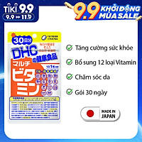 Viên uống Vitamin tổng hợp DHC Nhật Bản Multil Vitamins bổ sung 12 vitamin thiết yếu hàng ngày thực phẩm chức năng nâng cao sức khỏe, làm đẹp da gói 30ngày JN-DHC-MUL30