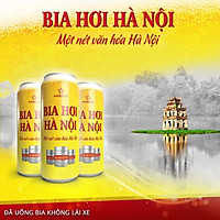 1 Thùng Bia hơi Hà Nội lon ( 24lon *500ml )