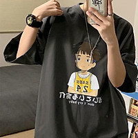 Áo thun nam nữ unisex tay lỡ phông form rộng teen cổ tròn oversize cotton giá rẻ basic đen trắng tee pull YOUNG BOY