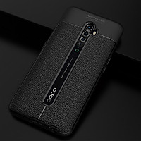 Ốp lưng Silicon Auto Focus giả da, chống sốc dành cho Oppo Reno 2 - Hàng Chính Hãng