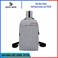 Túi đeo chéo nam, nữ hình chữ nhật dây đeo chéo 2 nên, dây kéo giữa dây đeo balo, ngăn lớn đựng vừa Ipad mini, chất liệu vải canvas chống thấm T548