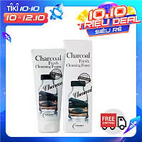 Sữa Rửa Mặt Than Hoạt Tính Làm Trắng Thu Nhỏ Lỗ Chân Lông Holikey Charcoal Fresh Cleansing Foam