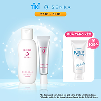 Bộ đôi dưỡng ẩm và dưỡng da trắng hồng mịn mượt Senka ( White Beauty Lotion 200ml + Serum White Beauty 35g)