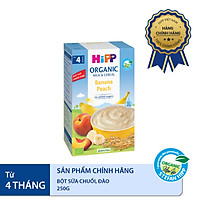 Bột ăn dặm dinh dưỡng Sữa, Chuối, Đào HiPP Organic 250g
