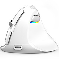 Colorful M618mini wireless mouse Bluetooth mouse dual mode charging wireless mute mouse office laptop ergonomic vertical photoelectric vertical small mouse glass white