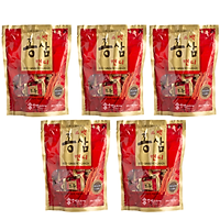 Combo 5 gói kẹo vị hồng sâm Hàn Quốc 200g, kẹo hồng sâm Hàn Quốc, kẹo sâm, kẹo hồng sâm sobaek, kẹo hồng sâm, kẹo nhân sâm, PP Sâm Yến Thái An