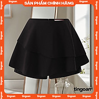 Quần váy bèo 2 tầng đen tầng tingoan HAZE SKORT/BL