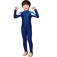 Kids Long Sleeve UPF50+ Sun UV Protection Full-Body Swimsuit for Boys and Girls