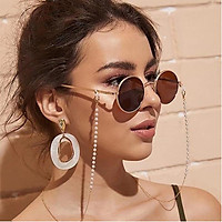Simple Pearls Sunglasses Chain Hanging Neck Anti-falling Glasses Eyeglass Cord Necklace