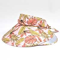 Mùa Hè Nữ Vành Rộng Trống Đầu Che Nón Đạp Xe Tretchable Quấn Nơ Màu Miếng Vải Lớn Vành Đi Biển Chống Tia UV Mũ Lưỡi Trai