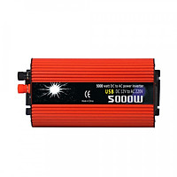Bộ Chuyển Đổi Nguồn Điện Trên Xe Hơi DC 12V Sang AC 220V Hỗ Trợ 2 Cổng USB (5000W)