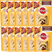 Combo 12 gói sốt chó Pedigree vị bò nướng và rau nấu sốt 80g/1 gói