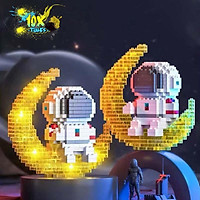 Lego lắp ghép phi hành gia kèm đèn ngủ