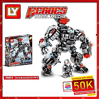 Lắp Ráp Xếp Hình Marvel Super Heroes Mô Hình Robot WarMachine Hulkbuster 632 Khối LY76013