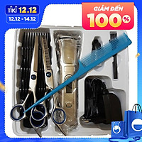 Tông Đơ Cắt Tóc Kemei KM 5017 - Tặng Kèm Bộ Kéo Cắt Và Tỉa Tóc Không Gỉ Và Lược