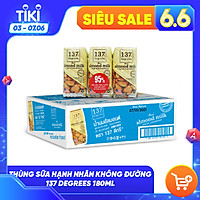Thùng Sữa Hạnh Nhân Không Đường 137 DEGREES 180ml (Thùng 36 hộp)