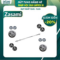 Bộ đòn 1m5 - 30kg tạ (2 đĩa 5kg - 4 đĩa 2kg - 4 đĩa 3kg )