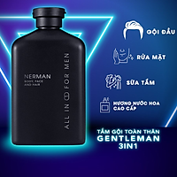 Sữa tắm gội hương nước hoa cao cấp Gentleman 3 in 1 NERMAN 350ml