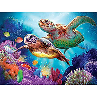 Bimkole 5D Diamond Painting Sea Turtle Full Drill DIY Rhinestone Pasted with Diamond Set Arts Craft Decorations (12x16inch)