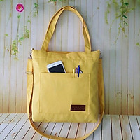 Túi vải tote nữ Canvas vải bố trơn 8422