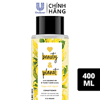 Dầu Xả 400Ml Love Beauty And Planet Phục Hồi Hư Tổn & Ngăn Chẻ Ngọn Hope And Repair 100% Dầu Dừa Organic Và Hương Hoa Ngọc Lan Tây