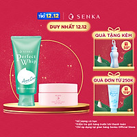Sữa rửa mặt dành cho da mụn Senka Perfect Whip Acne Care 100g - Tặng Kem dưỡng trắng da ban đêm Senka 15g