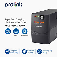 Bộ lưu điện, bộ cấp điện liên tục UPS Prolink PRO851SFCU (850VA) công suất 480W - Hàng chính hãng, có cổng USB