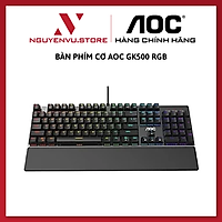 Bàn phím cơ AOC GK500 RGB Outemu Blue Switch Gaming (hàng chính hãng)