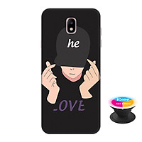 Ốp lưng nhựa dẻo dành cho Samsung J7 Pro in hình He Style - Tặng Popsocket in logo iCase - Hàng Chính Hãng
