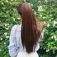 Tóc giả ngoặm thẳng đẹp xuất sắc. Cam kết y hình, giống y tóc thật. Chất tóc tơ cao cấp chịu nhiệt tốt, có thể bấm, uốn, duỗi, gội thoải mái