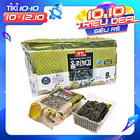 Bịch 9 Gói Lá Kim Ăn Liền Dongwon Vị Dầu Oliu ( 5 Gram/Gói)