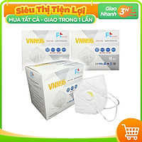 Hộp 10 Cái Khẩu Trang VNN95 PT Mask, Có Van Thở, kháng Khuẩn, Chống Bụi Siêu Mịn PM2.5, Màu Trắng - Đạt Các Chứng Chỉ ISO 13485, ISO 9001, CE, FDA.