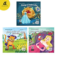 Sách - Bộ Hoạt Hình Song Ngữ 4D Lâu Đài Kỳ Bí (Nàng Cinderella - Chú Mèo Đi Hia - Công Chúa Ngủ Trong Rừng)