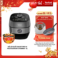 Nồi áp suất điện đa năng Tefal Smart Pro IH CY638868 - 5L - Nấu nhanh tiết kiệm thời gian - 19 thực đơn nấu ăn và 3 chế độ đặc biệt - Tối ưu hương vị và dinh dưỡng món ăn - Hàng chính hãng