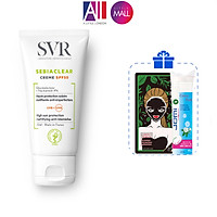 Kem làm giảm mụn và chống nắng SVR sebiaclear creme SPF50 50ml TẶNG mặt nạ Sexylook và bông tẩy trang Jomi  (Nhập khẩu)