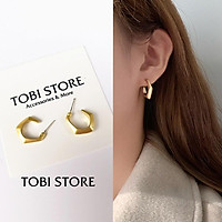 Bông tai nữ hình học TOBI'SHOP khuyên tai nữ mạ vàng hình đa giác cá tính TB295