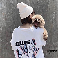 Áo Thun Nam Nữ Tay Lỡ Phong Cách , Áo Phông Unisex Form Rộng Chất Liệu Cotton