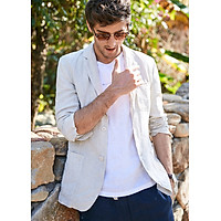 Áo vest Blazer Linen nam dáng lửng LAHstore, thời trang phong cách trẻ trung