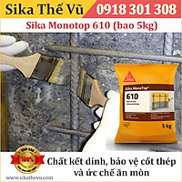 Vữa kết nối xử lý bảo vệ bê tông bị rỗ tổ ông - Sika Monotop 610 ( bao 25kg ).
