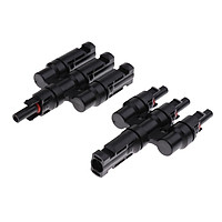 1 Pair Solar Energy Panel T Branch Connectors Cable Coupler M/3F+F/3M