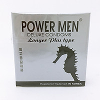 Bcs Gai Chống Xuất Tinh Sớm Tốt Nhất Hiện Nay Power Men Longer Plus Type Hàn Quốc - Hộp 3 Chiếc - 9% Benzocaine Kéo Dài Thời Gian - Che Tên Sản Phẩm - Shop Adam