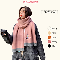 Khăn choàng len dệt kim họa tiết trái bơ - Mã LE06