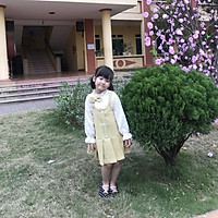 Váy yếm trẻ em ren phối yếm dạ nhung nơ cổ N.NIU cho bé gái (115234)