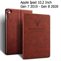 Bao Da Cover Dành Cho Apple Ipad 10.2 Inch 2019 Vân Da Tuần Lộc