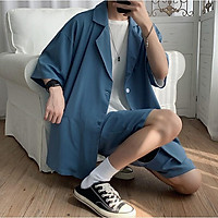 Bộ Quần Áo Nam Trơn Màu Basic Phối Cổ Quần Short Có Túi Phong Cách Thể Thao Thời Trang Zenkonu QA NAM 1000083
