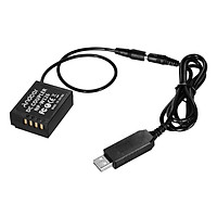 Andoer 5V USB to NP-W126 Dummy Battery Pack DC Coupler Adapter Compatible with Fuji Cameras
