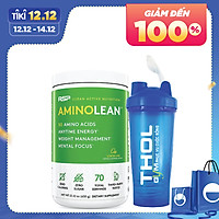 Thực phẩm bổ sung Amino Lean (70 lần dùng), Tỉnh táo - Phục hồi Năng Lượng & Kiểm Soát Cân Nặng (Tặng Bình Lắc)